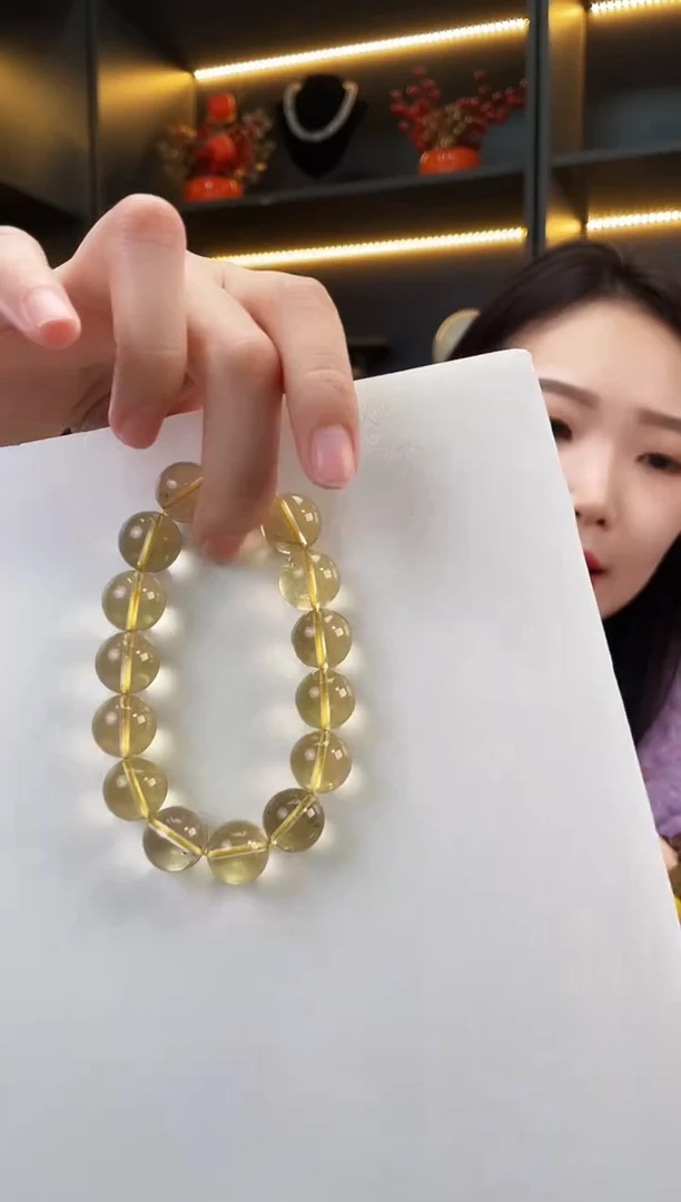 未镶嵌手链水晶巴西黄手串