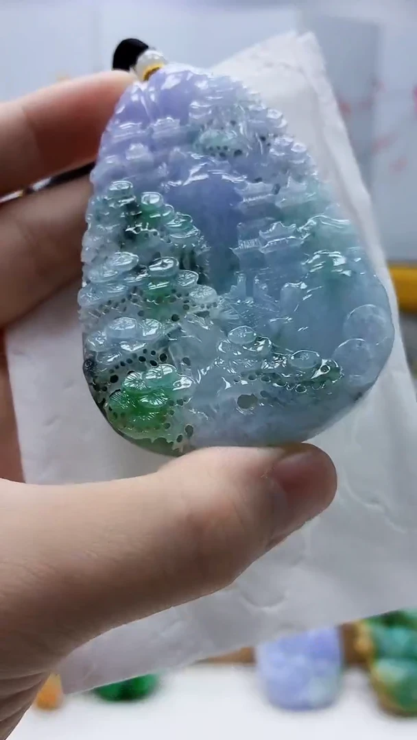 未镶嵌定制翡翠4688bb-毛货挂件68