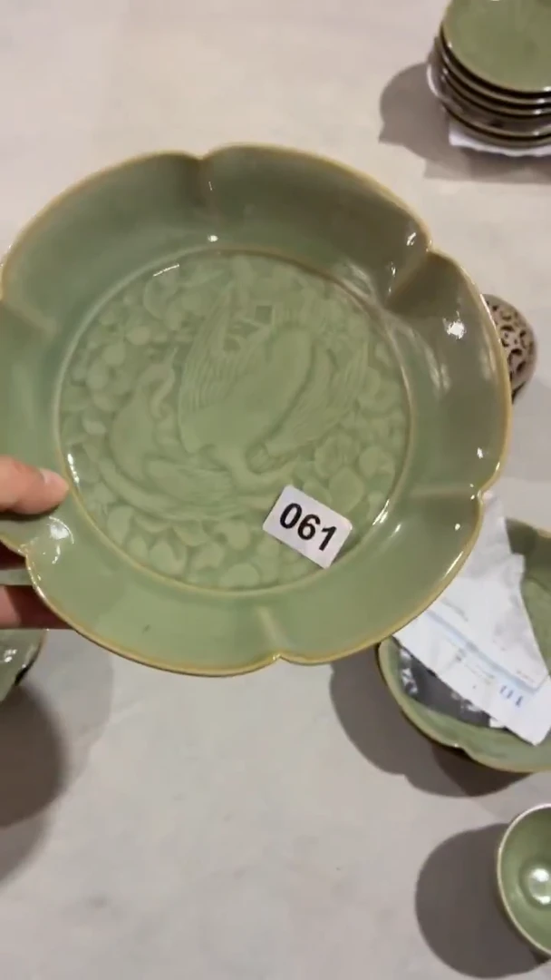 耀州窑仰山鸳鸯盘大瑕061