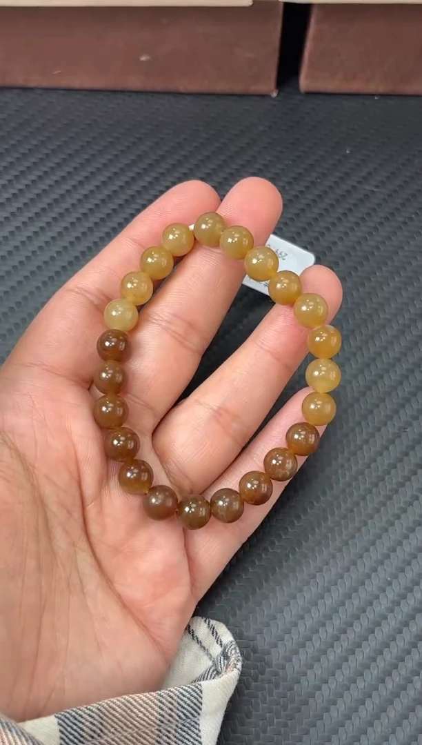 未镶嵌手串和田玉若羌微色差卡8