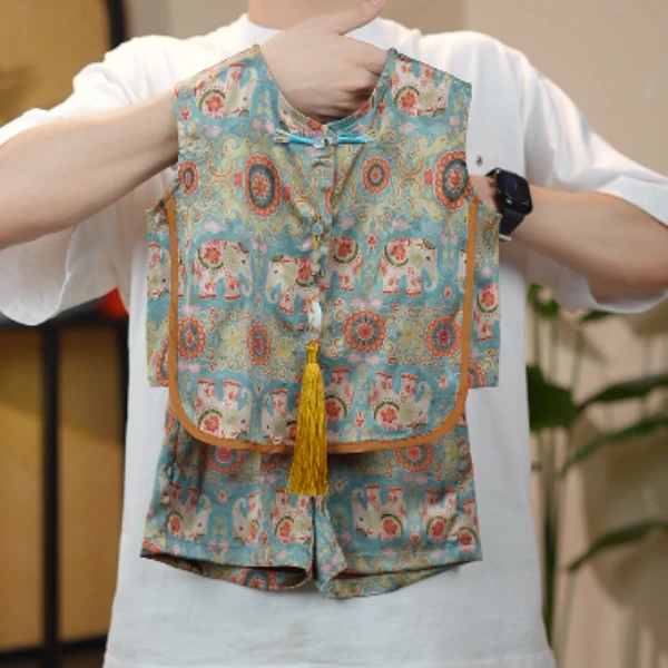 【Nice】D2025夏季新款彩色新中式国风套装男女同款