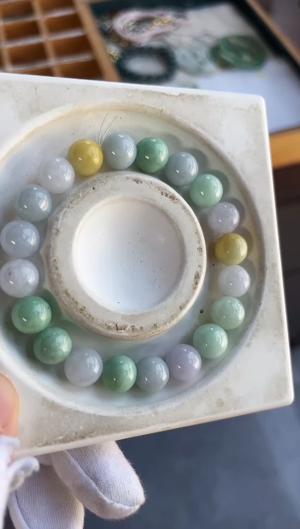 散珠翡翠翡翠手串卡10.2