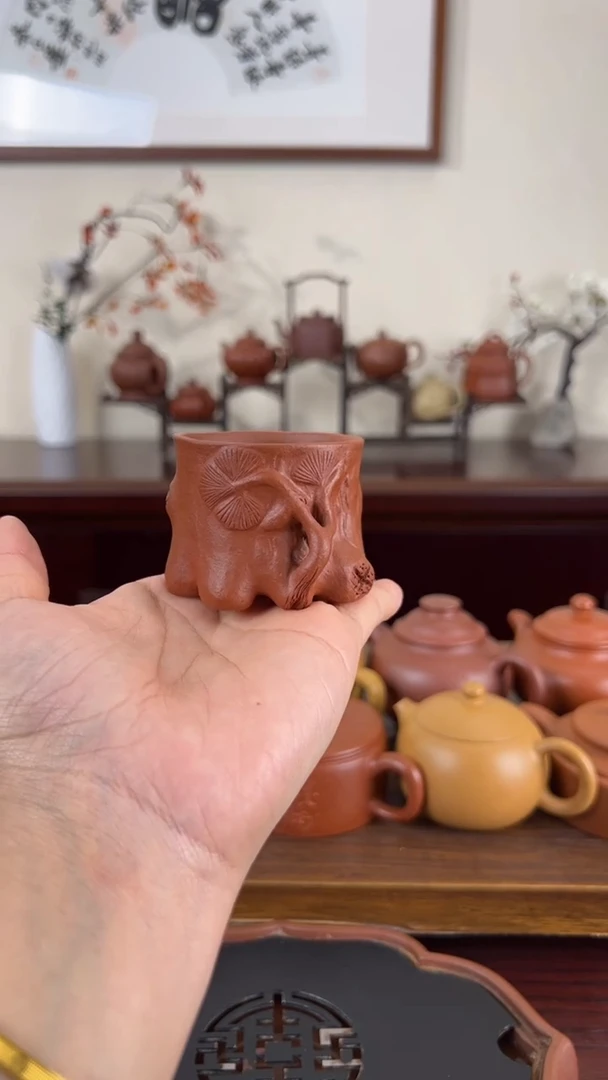 【闪购商品】紫砂茶壶朱泥树桩杯