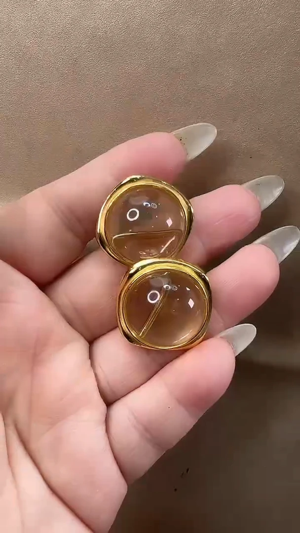 琥珀颈饰未镶嵌耳环