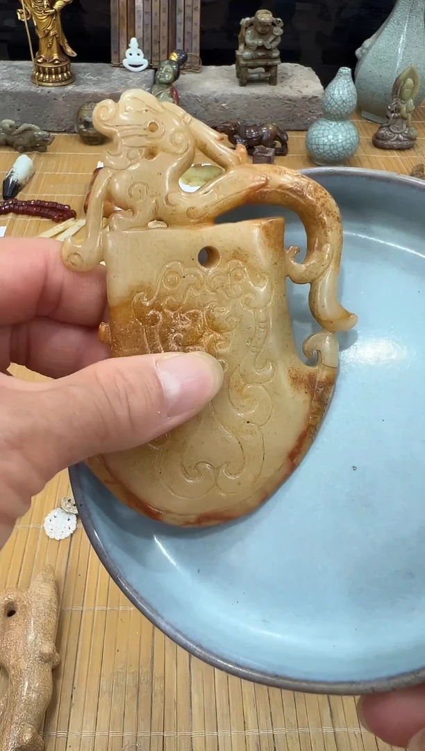 瓷片手工，手绘，陶瓷微瑕