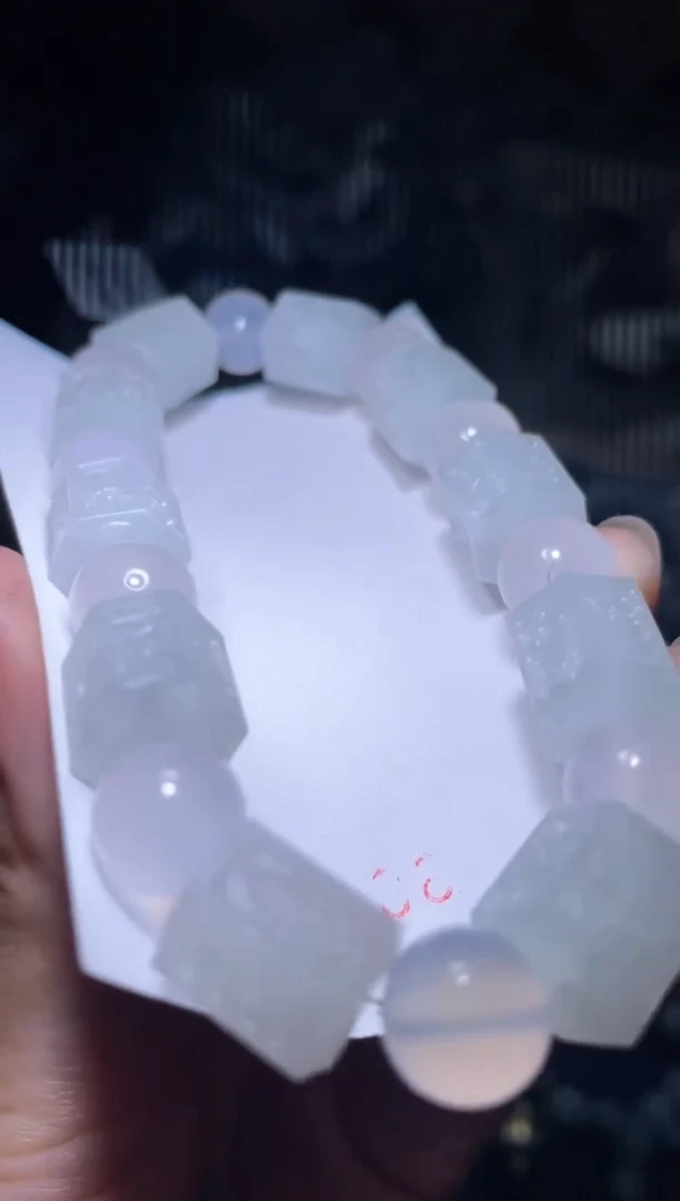 未镶嵌定制翡翠天然缅甸翡翠手串9