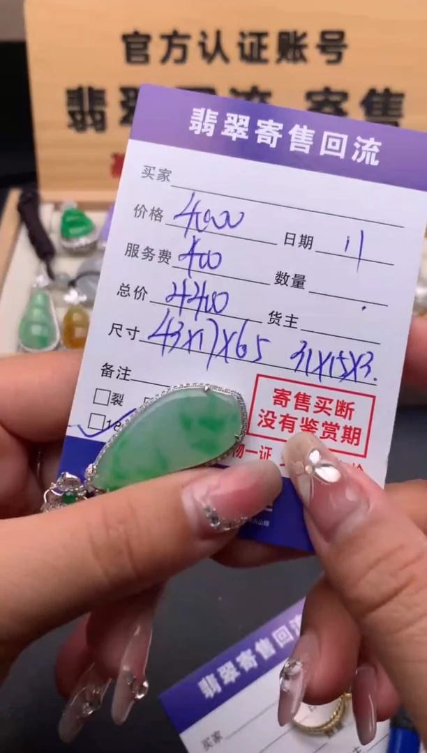 【闪购商品】翡翠颈饰18K金镶嵌10124365