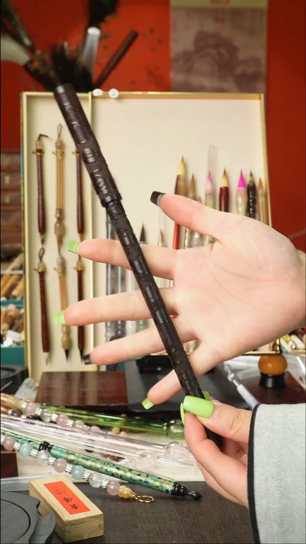 孤品高货毛笔链接 清水试笔 蘸墨不退