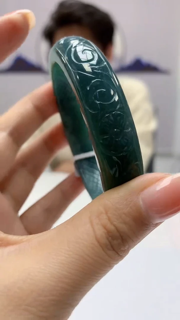 【闪购商品】定制翡翠未镶嵌1502ms-毛货手镯（57圈）160