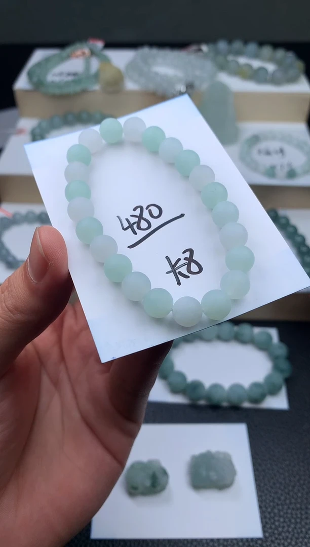 未镶嵌定制翡翠以*晚手串