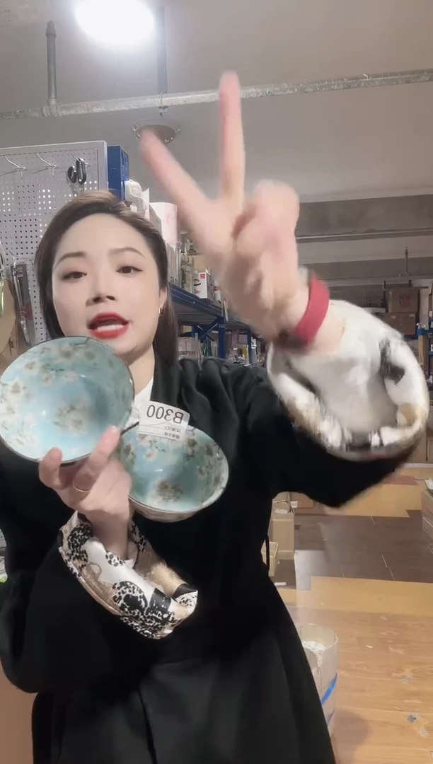 瓷片全新高端瓷器伊陶 木莲花 13cm碗两只C842