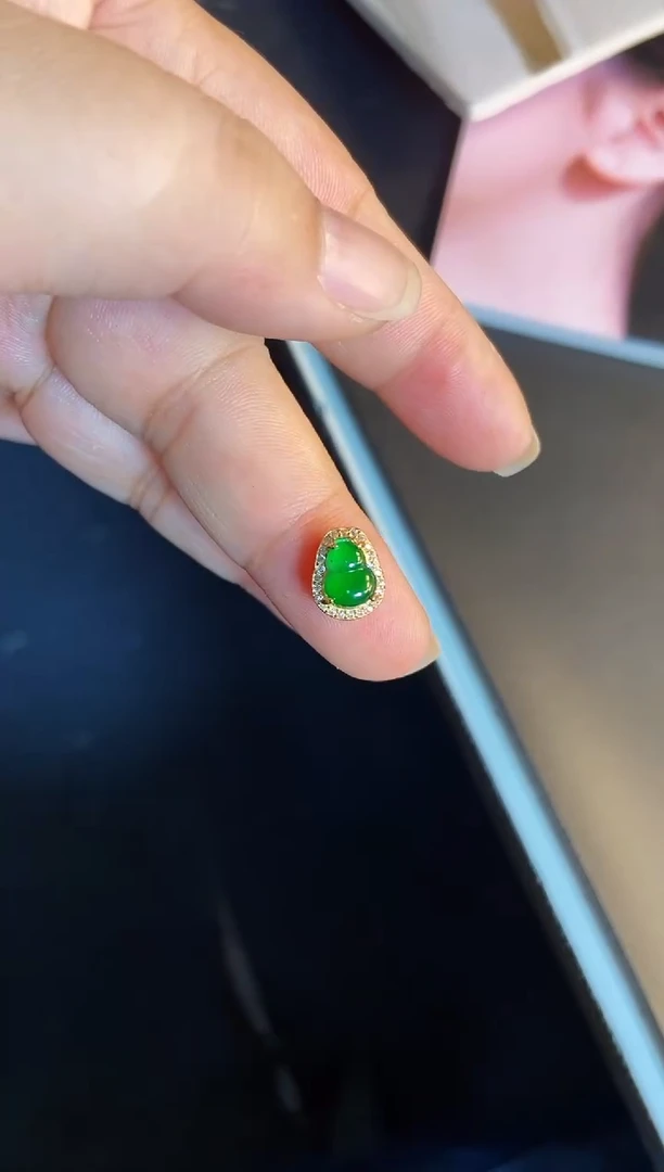 吊坠(不含链)银S925镶嵌翡翠1