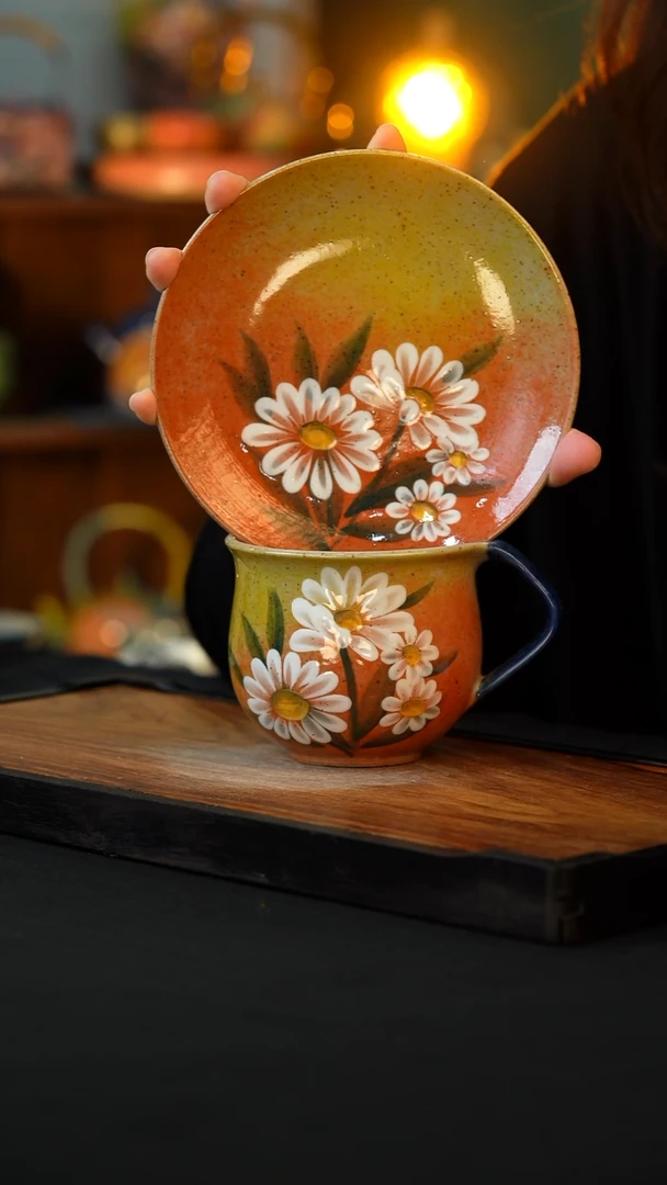 杯手绘心瓷陶瓷浮力