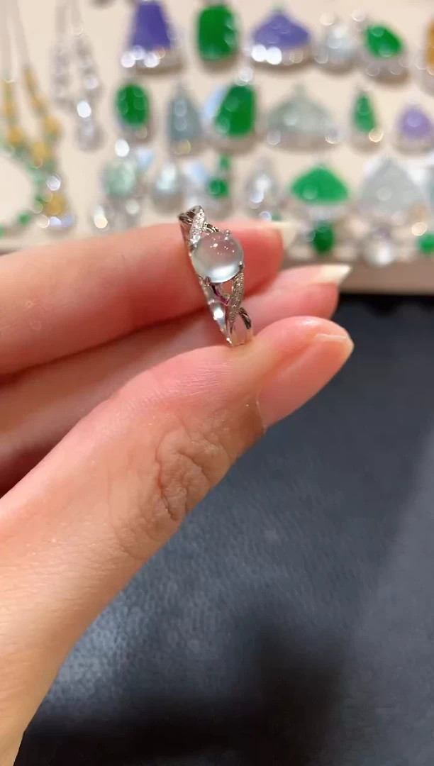 18K金镶嵌戒指翡翠z24