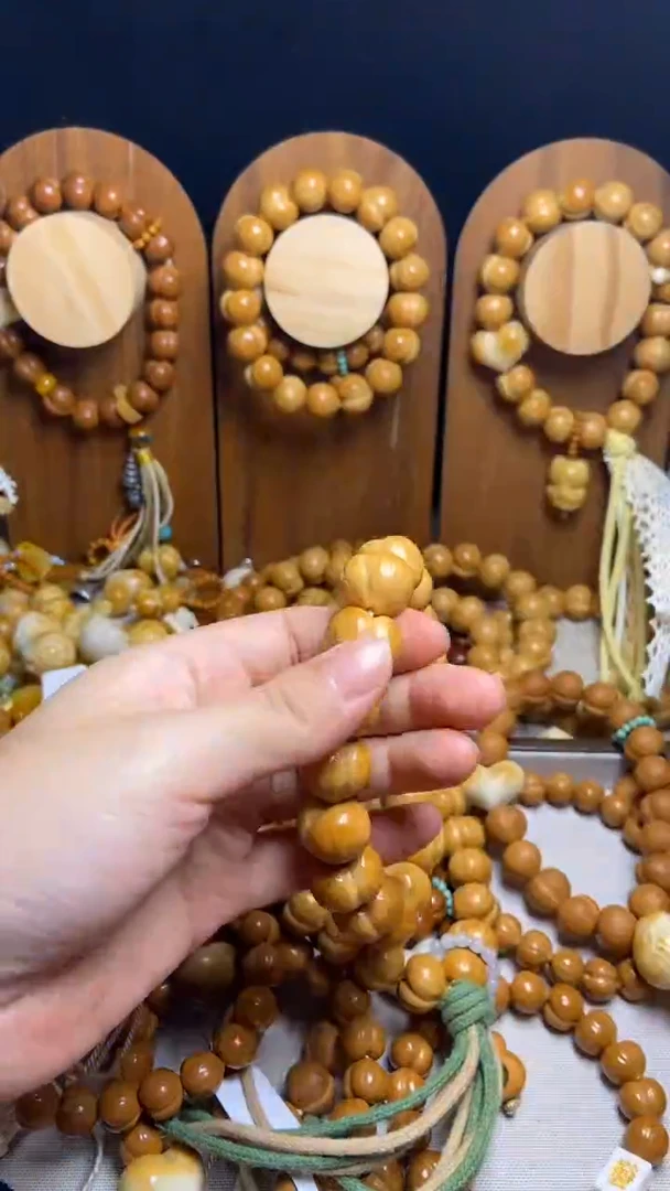 手串猴头核桃梦**航全品聚宝盆爱心黄跑环复古风