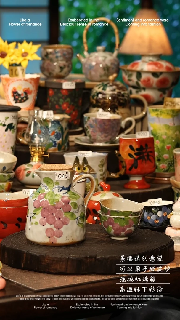 陶瓷景德镇高温釉下彩手工手绘款式@A0045@