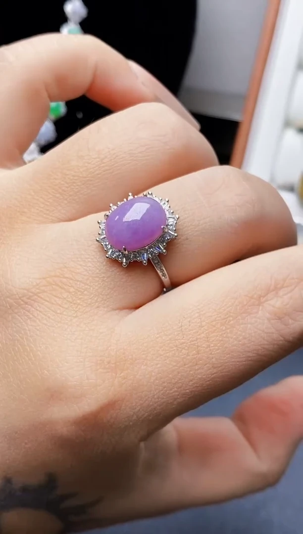 银S925镶嵌戒指翡翠0440