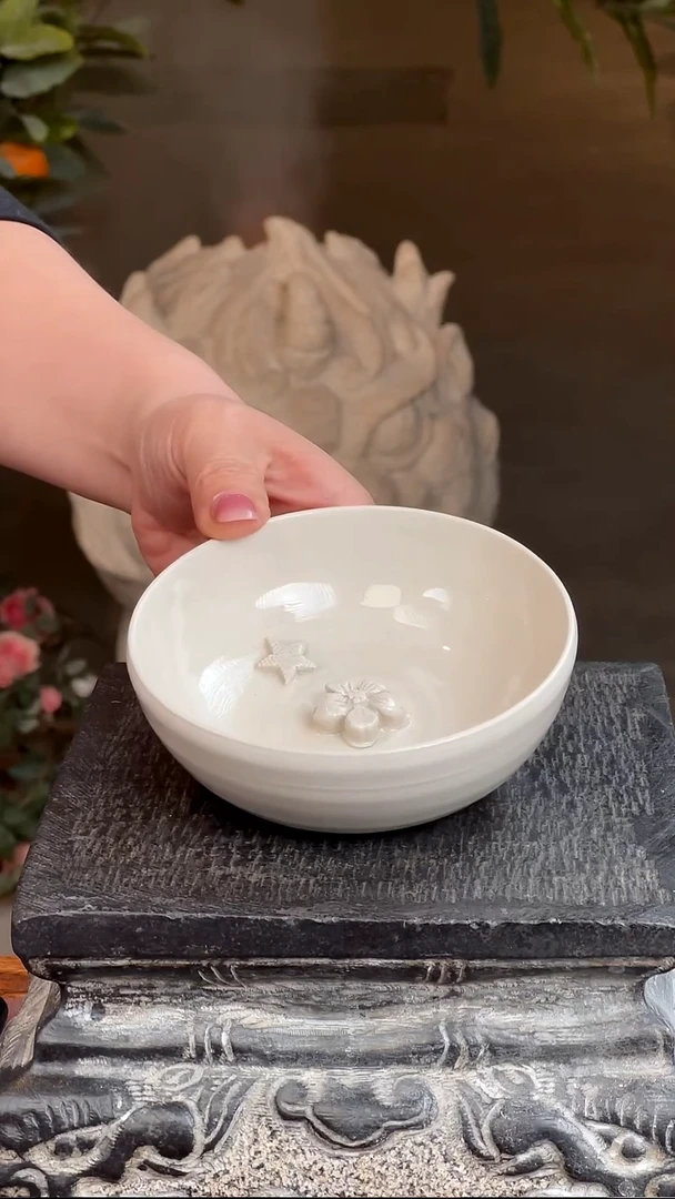 微瑕陶瓷手工拉坯碗