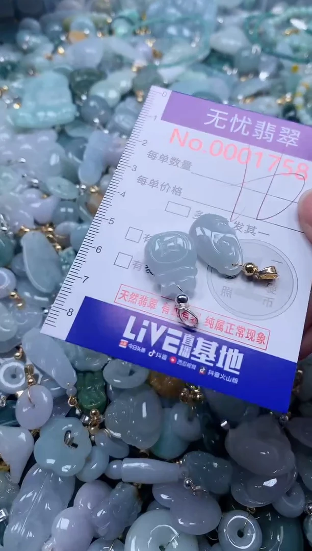 翡翠未镶嵌吊坠(不含链)1758