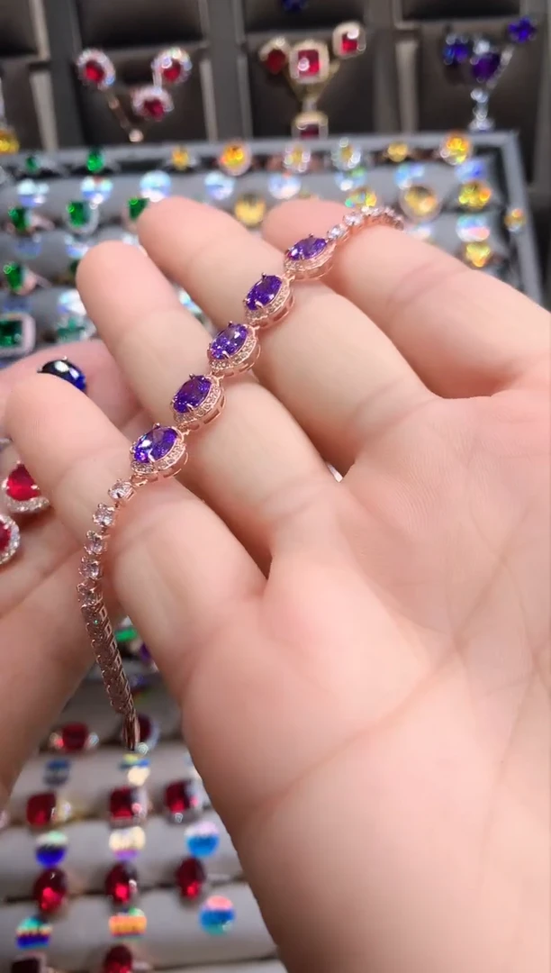 【闪购商品】水晶手链银S925镶嵌玫瑰金