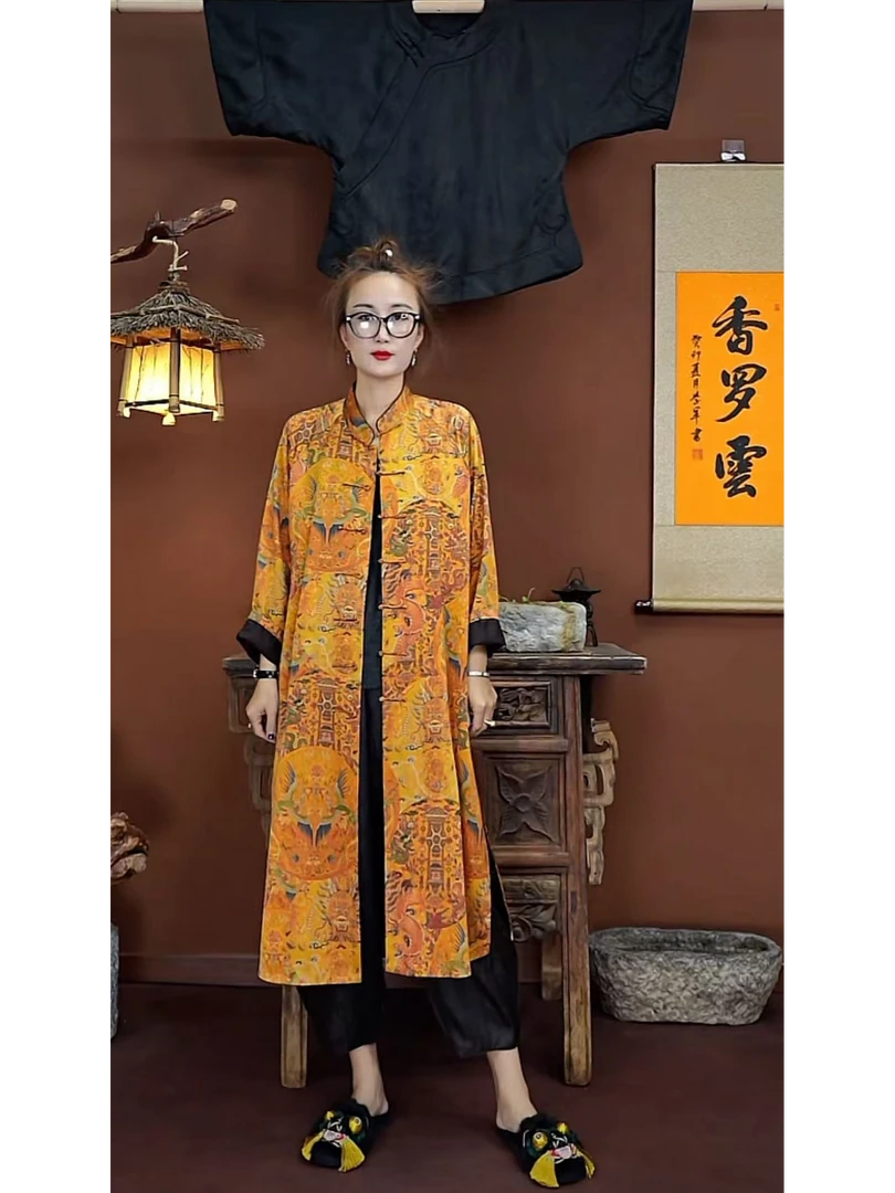 新中式6A级真丝复古 桑蚕丝香罗云香云纱166