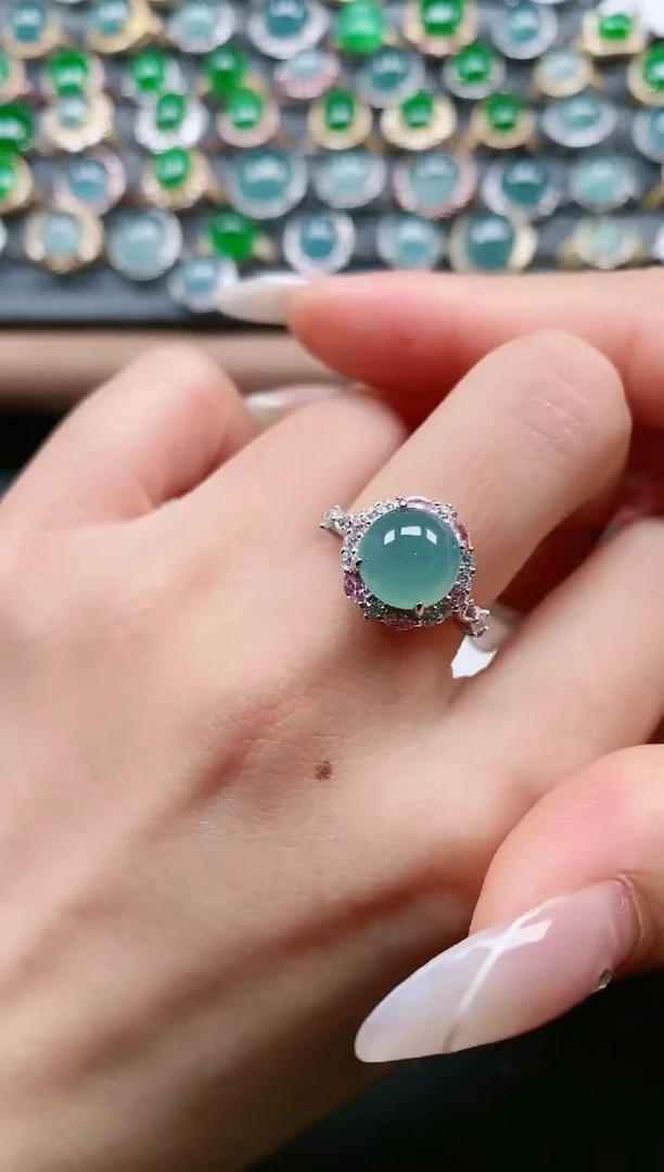 【闪购商品】翡翠戒指银S925镶嵌111111