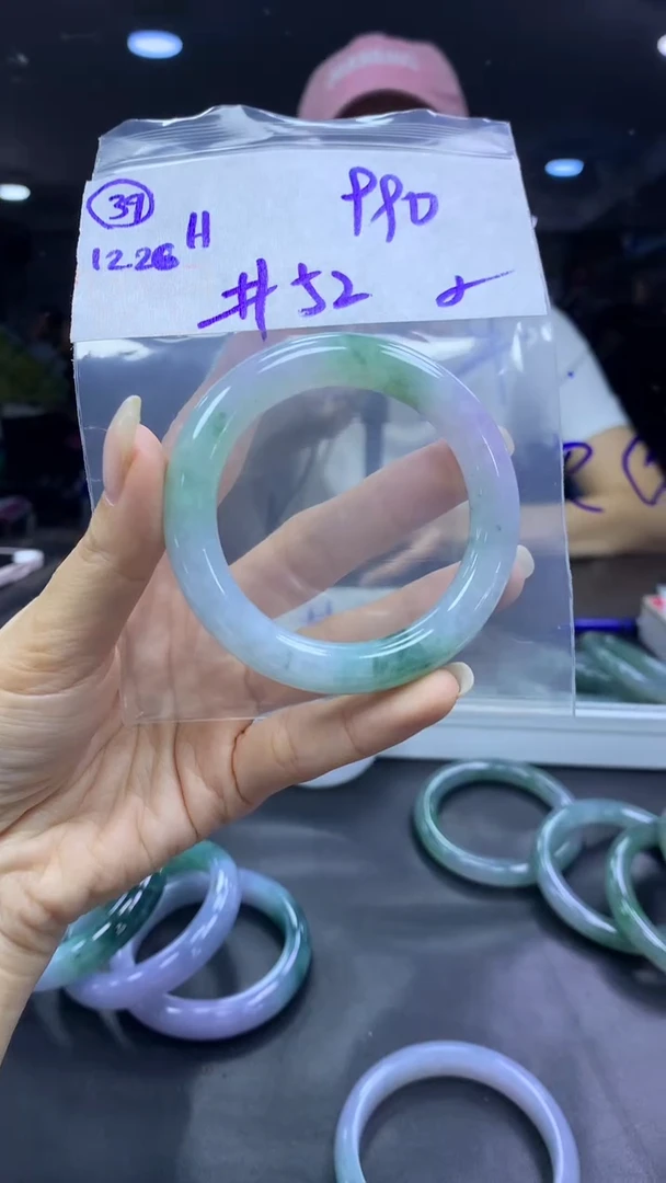 未镶嵌定制翡翠39手镯52纹+990元+拍一发一