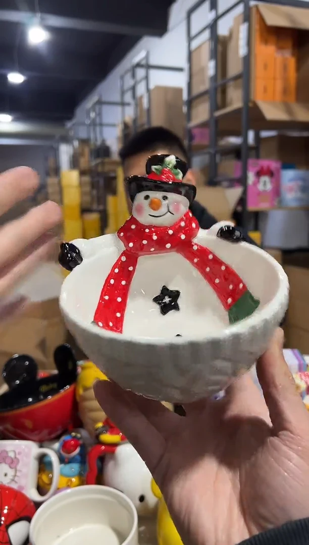 【闪购商品】杯陶瓷原盒雪人碗