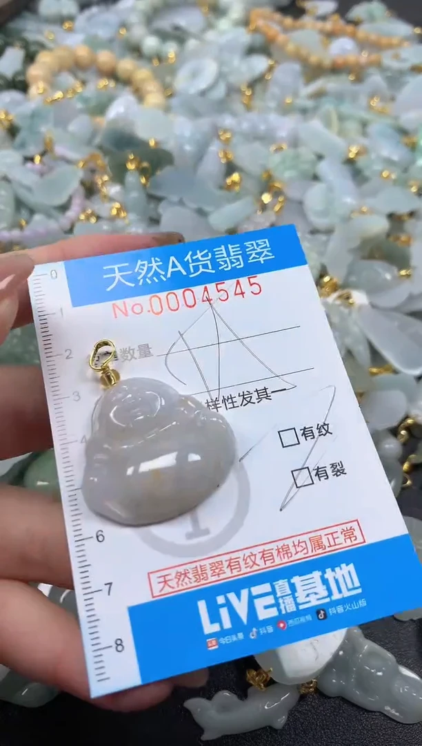 颈饰未镶嵌翡翠净货挂件-4545