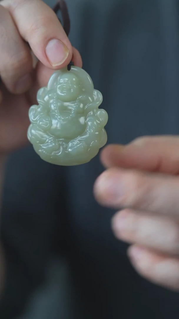 颈饰未镶嵌和田玉佛公