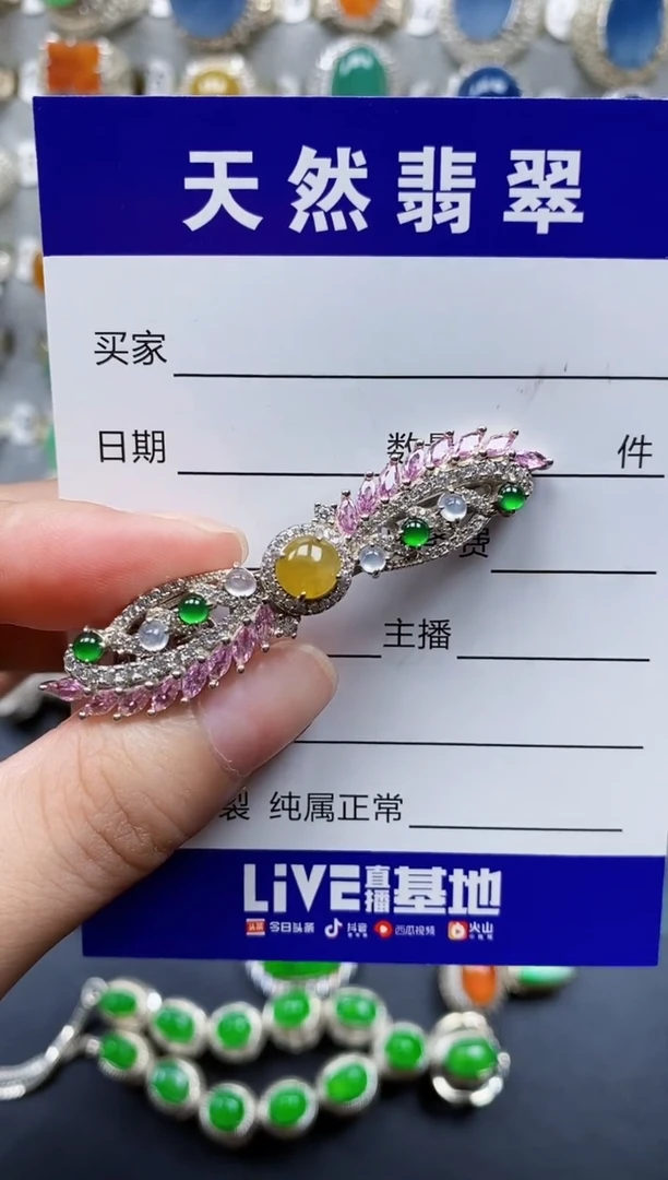 翡翠银S925镶嵌颈饰150