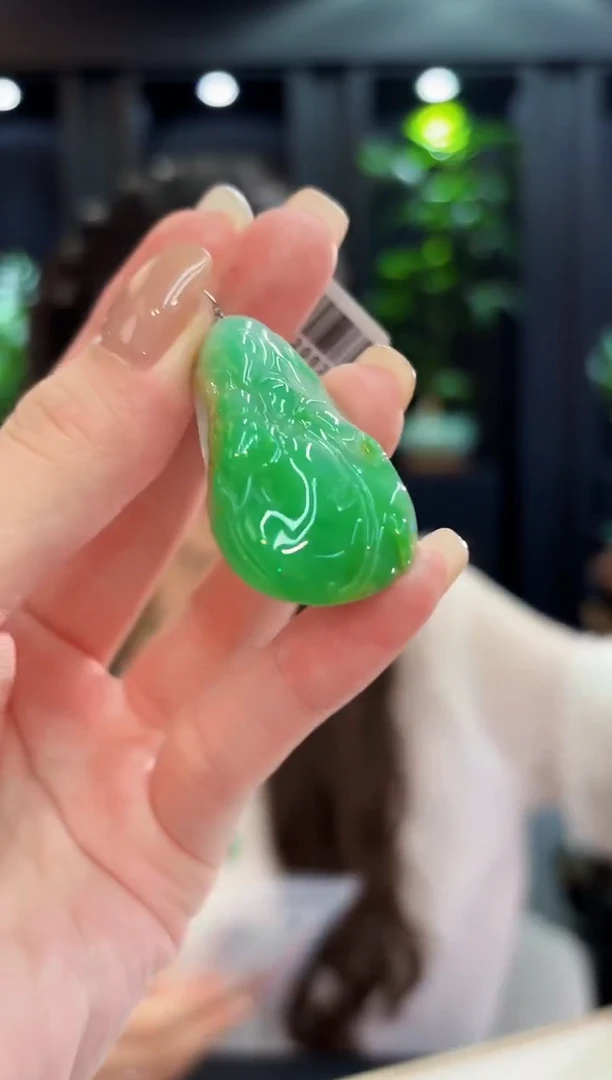 吊坠(不含链)18K金镶嵌翡翠 缅料A货/支持复检/一件