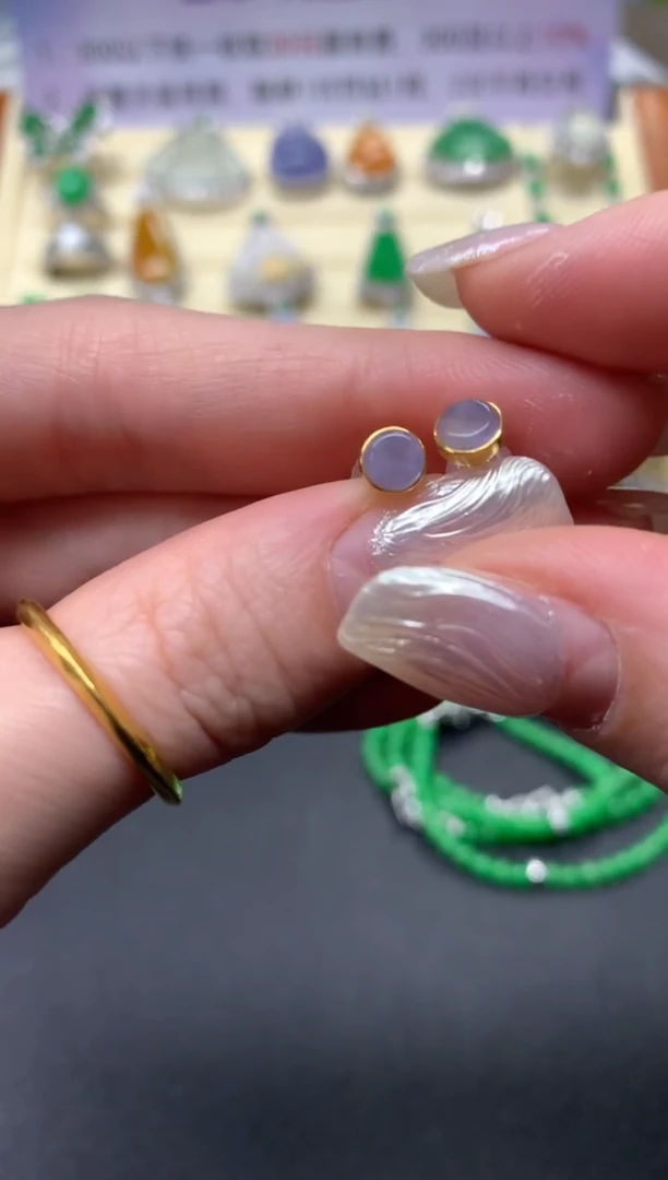 【闪购商品】翡翠耳饰18K金镶嵌多样性发其一|700+70