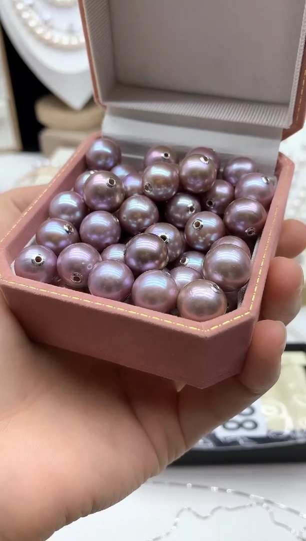 淡水珍珠18K金镶嵌吊坠(不含链)多样性发其一