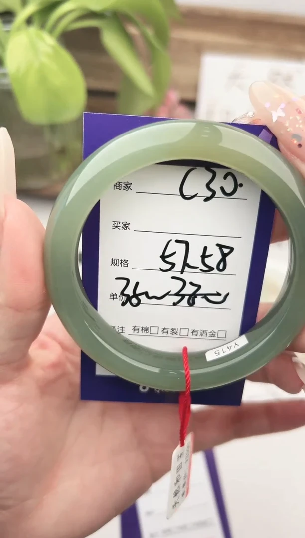 未镶嵌手镯和田玉微色差C30