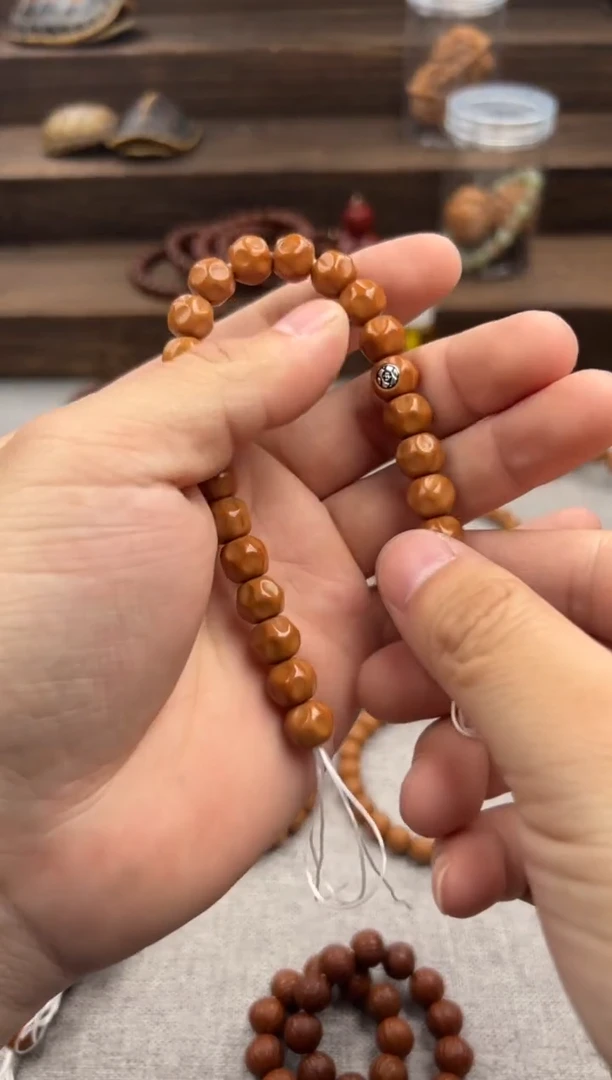 手串猴头核桃体验课麦糖无相 尺寸9+ 带银标