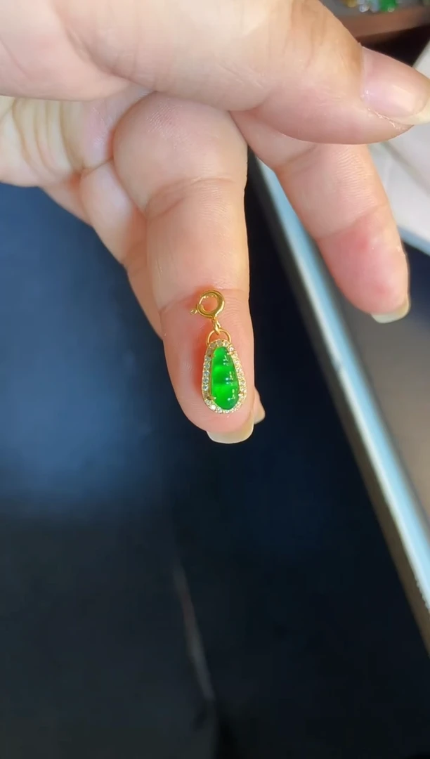 吊坠(不含链)银S925镶嵌翡翠1