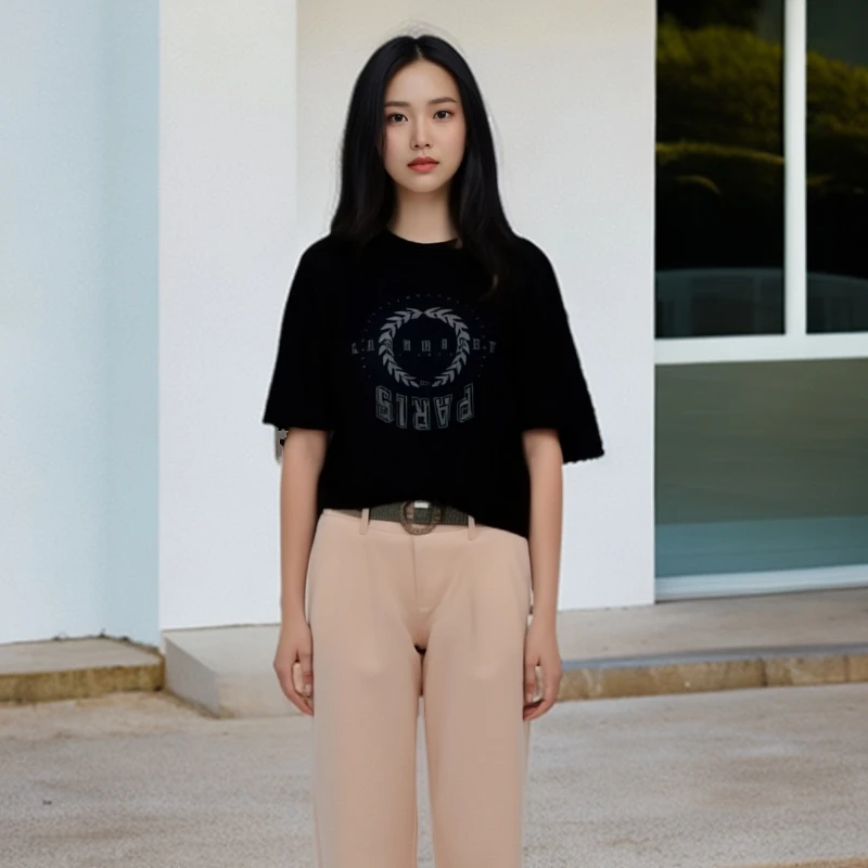 95新 DIOR/迪奥 T恤/ logo印花圆领短袖/黑色/95新/XL码/7275543