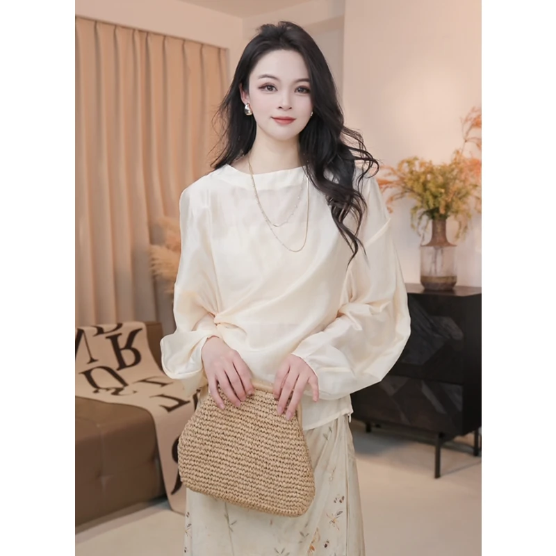 梨子【清雅】天丝亲肤透气设计感显瘦上衣#M241B150