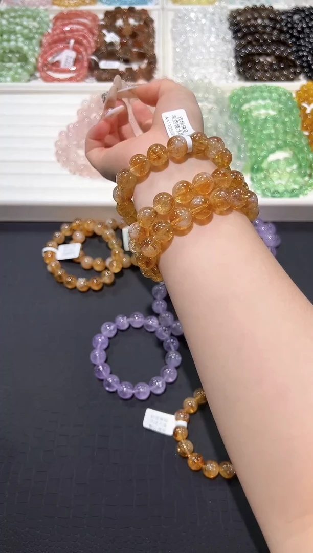 水晶手链未镶嵌1e多样性发其一【1条】默认微瑕12mm