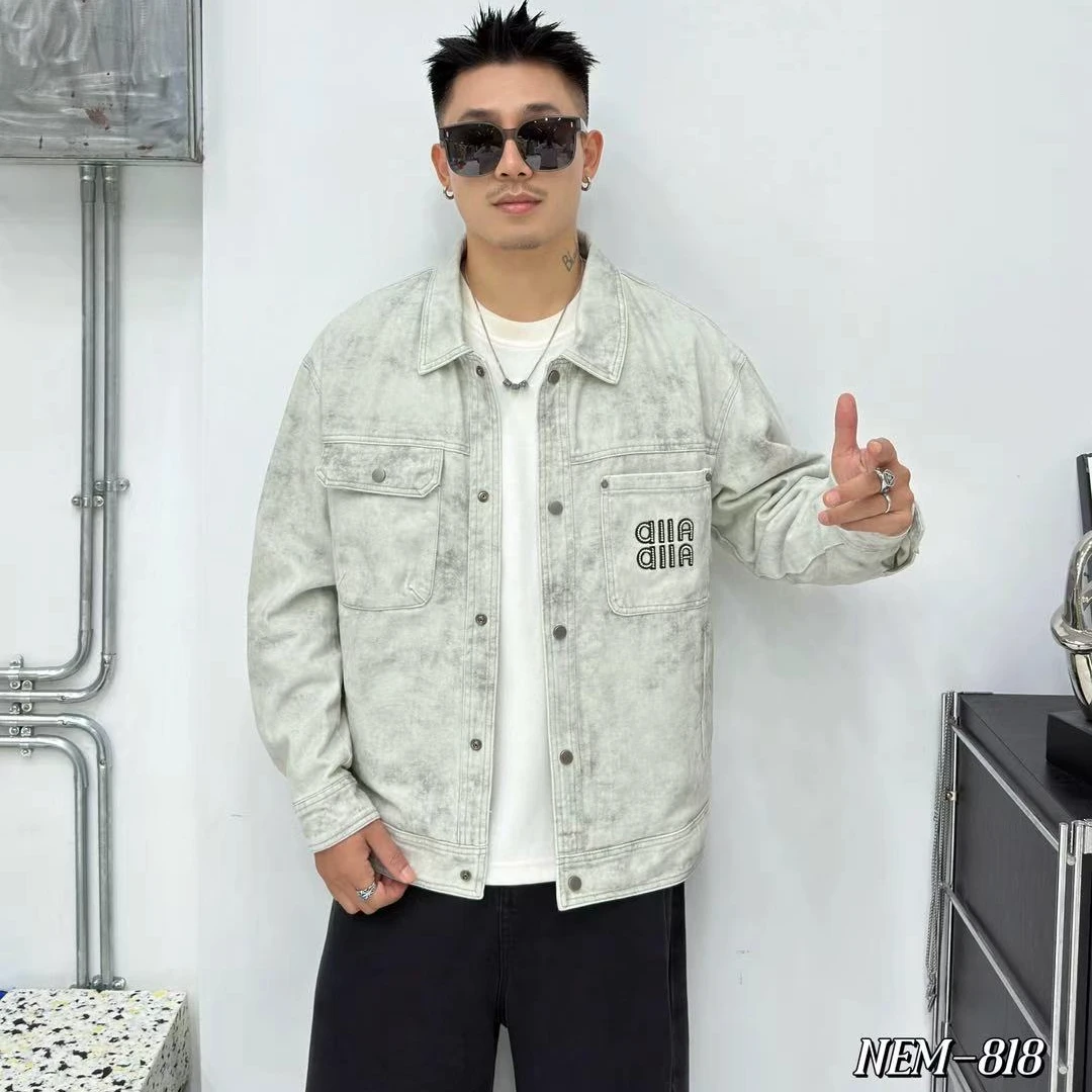 轻奢刺绣字母舒适保暖男士夹克外套66057