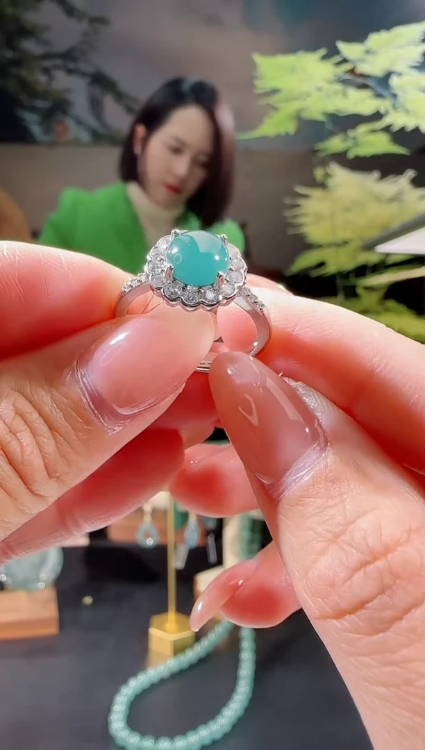 【闪购商品】翡翠戒指合金蛋面戒指多样性发一