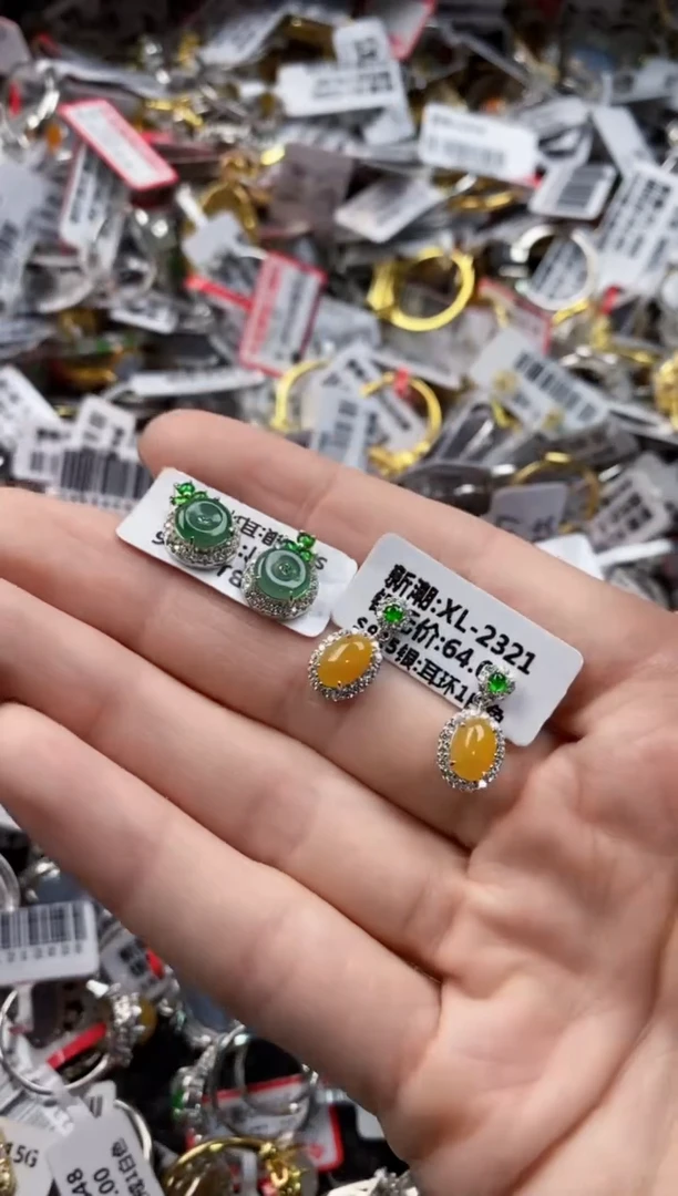 翡翠戒指银S925镶嵌111-----0