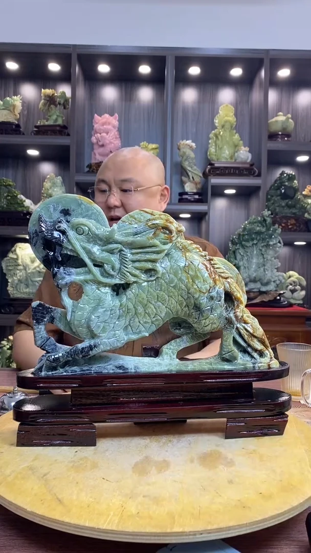 玉人* 玉岫岩料手工雕刻摆件居家装饰送礼一物一图