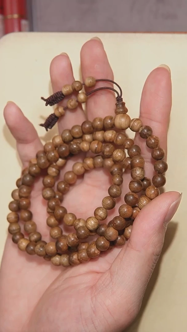 【闪购商品】沉香手串0.7柬埔寨多圈108颗15.5克