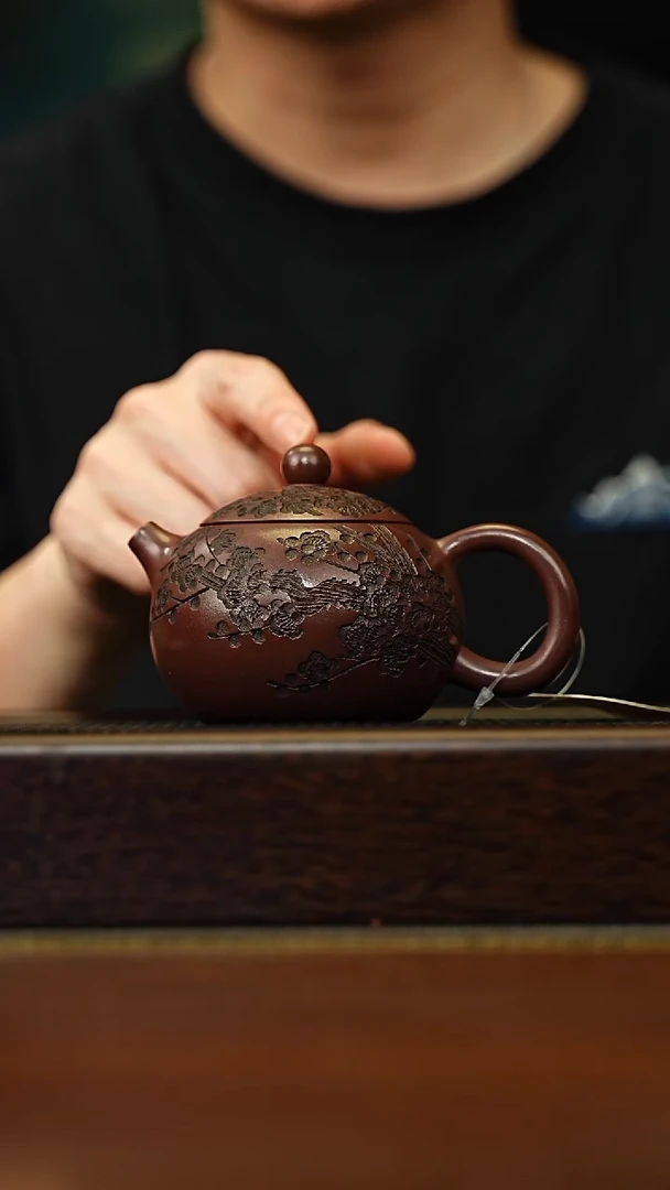 茶壶紫砂宜兴原矿 手工 紫砂壶容量220CC