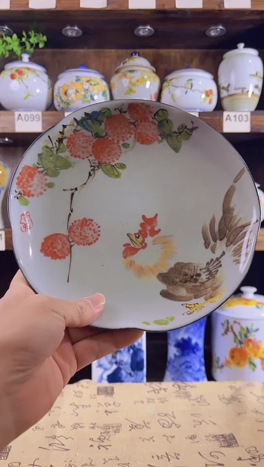 迎君陶瓷纯手工手绘