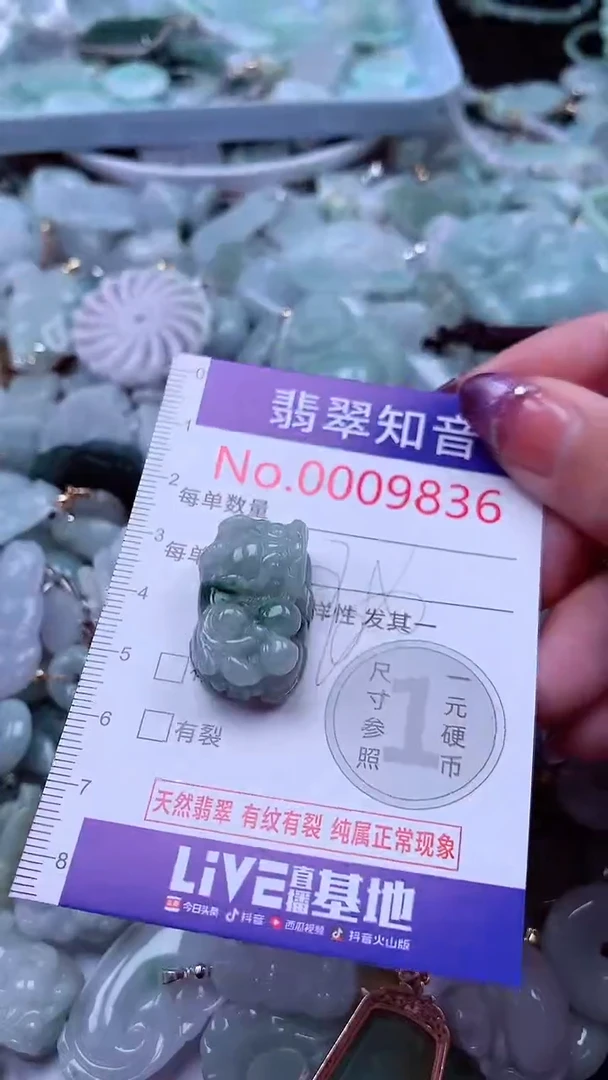 翡翠未镶嵌吊坠(不含链)9836