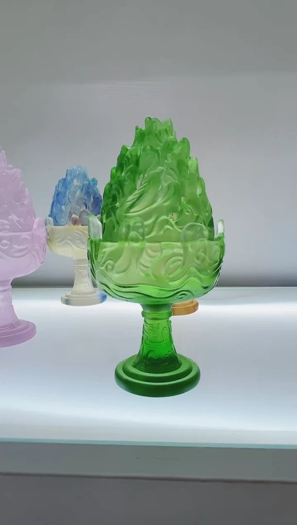 手工艺品琉璃古法琉璃小号博山炉