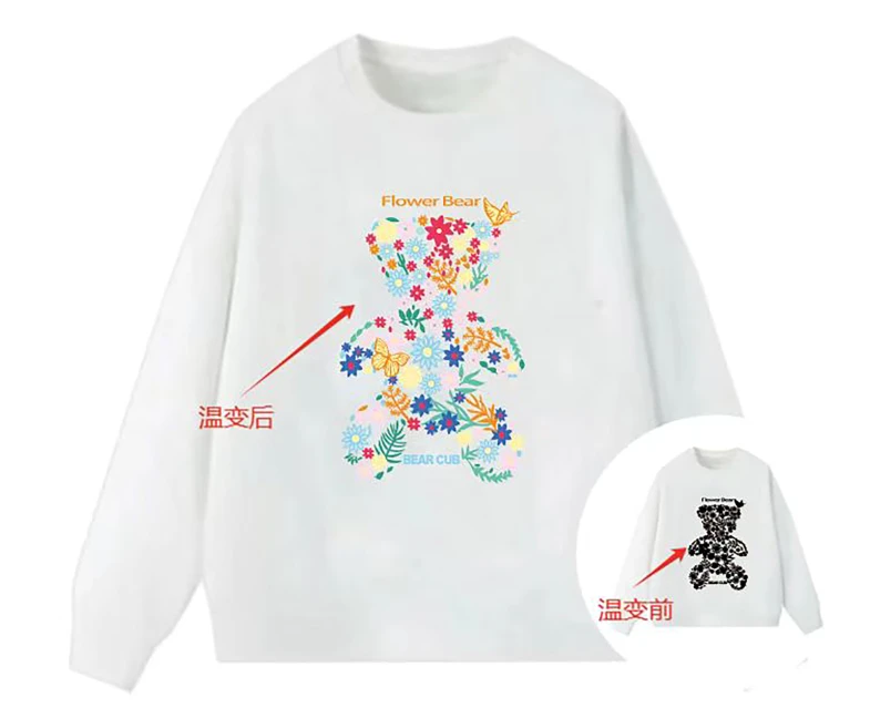 白色【温变油墨】2024冬时尚情侣款保暖舒适